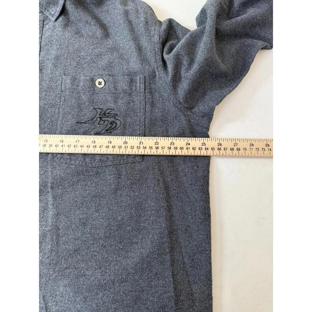 Harley Davidson Shirt Mens Flannel Button Down Gray XL Motorcycle Biker - Picture 6 of 7